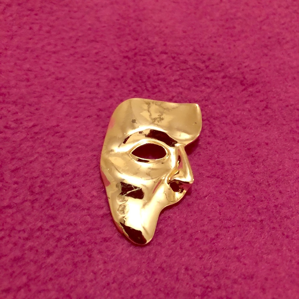 80s Vintage Gold Plated Half Mask